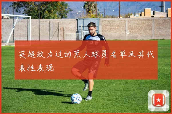 英超效力过的黑人球员名单及其代表性表现