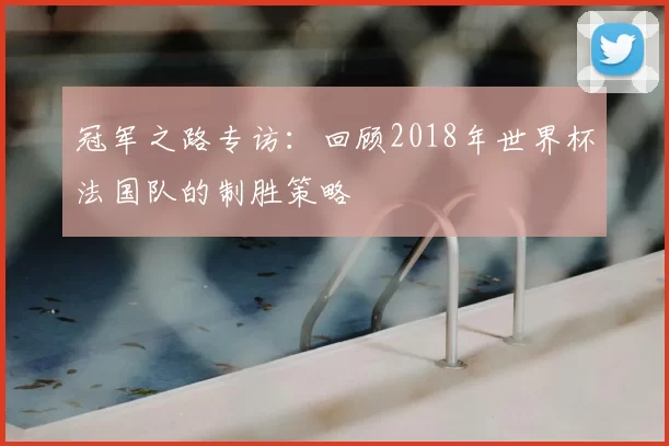冠军之路专访：回顾2018年世界杯法国队的制胜策略